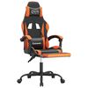 vidaXL Gaming-Stuhl mit Fu&szlig;st&uuml;tze Drehbar Schwarz & Orange Kunstleder