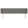 vidaXL Kopfteil mit Ohren Dunkelgrau 203x23x78/88 cm Stoff