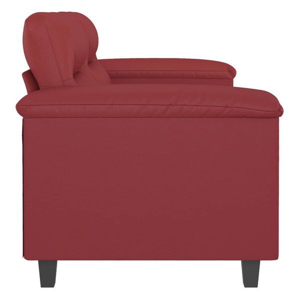 vidaXL 2-Sitzer-Sofa Weinrot 120 cm Kunstleder