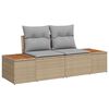 vidaXL Gartensofa-set mit Kissen 8 pcs Beige und Hellgrau Poly Rattan