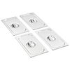 vidaXL Deckel f&uuml;r GN 1/3 Beh&auml;lter 4 Stk. Edelstahl