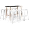 vidaXL 7-tlg. Bar-Set Schwarz und Wei&szlig;