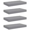 vidaXL Schwebende Wandregale 4 Stk. Grau 40x23x3,8cm MDF