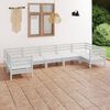 vidaXL 7-tlg. Garten-Lounge-Set Wei&szlig; Massivholz Kiefer