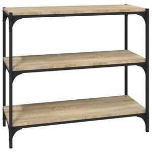 vidaXL B&uuml;cherregal Sonoma-Eiche 80x33x70,5 cm Holzwerkstoff und Stahl
