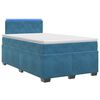 vidaXL Boxspringbett mit Matratze und LED Blau 120 x 200 cm Samt