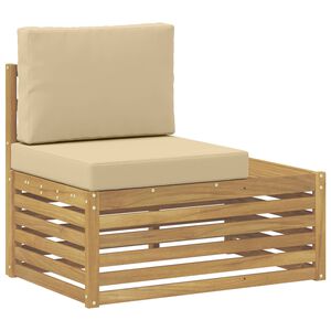 vidaXL Outdoor Endsofa Wei&szlig; 91 x 63 x 73 cm Massivholz Akazie
