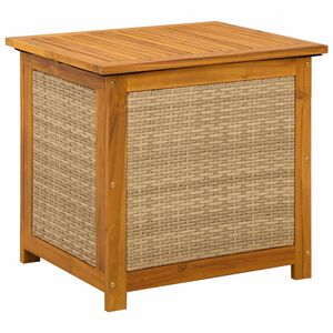vidaXL Gartenlagerbox 88 L Massivholz Akazie 60 x 50 x 56 cm Beige