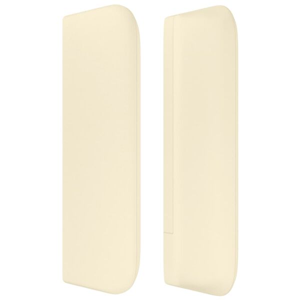 vidaXL Kopfteil mit Ohren Creme 203x16x78/88 cm Kunstleder