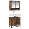 vidaXL Waschbeckenunterschrank R&auml;uchereiche 65x33x60 cm Holzwerkstoff