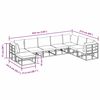 vidaXL Garten-Sofa-Set mit Kissen Schwarz Aluminium