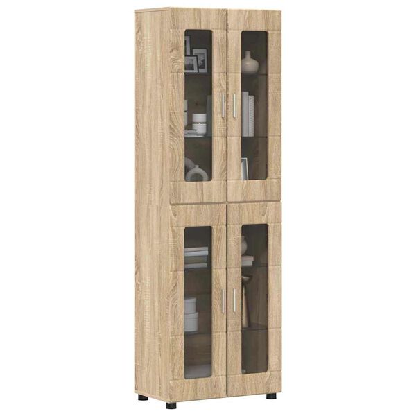 vidaXL Highboard FLORIN Sonoma-Eiche 60 x 35 x 182 cm Holzwerkstoff
