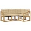 vidaXL Outdoor-Sofagarnitur mit Kissen 4 pcs Wei&szlig; und Beige