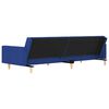 vidaXL Schlafsofa 2-Sitzer mit 2 Kissen & Hocker Blau Stoff