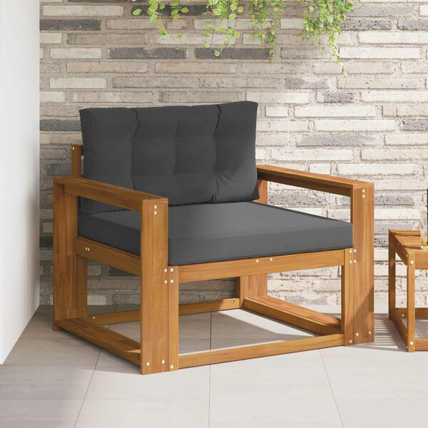 vidaXL Outdoor Mittelsofa Massivholz Akazie Natur