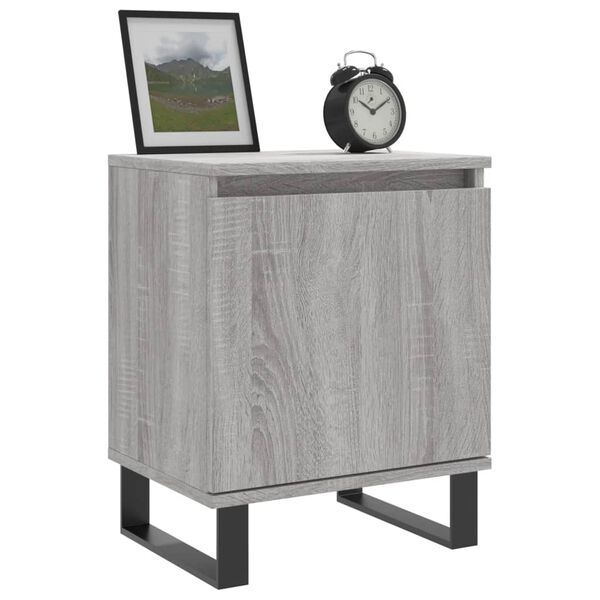 vidaXL Nachttische 2 Stk. Grau Sonoma 40x30x50 cm Holzwerkstoff