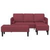 vidaXL Sofa Set mit Kissen 2 pcs Weinrot Polyester