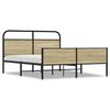vidaXL Metallbett ohne Matratze Sonoma-Eiche 150x200 cm