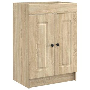 vidaXL Unter dem Waschbecken Badschrank Sonoma-Eiche 56 x 37,5 x 81 cm
