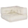 vidaXL 2-Sitzer-Modulsofa Creme 140x70x36 cm Stoff