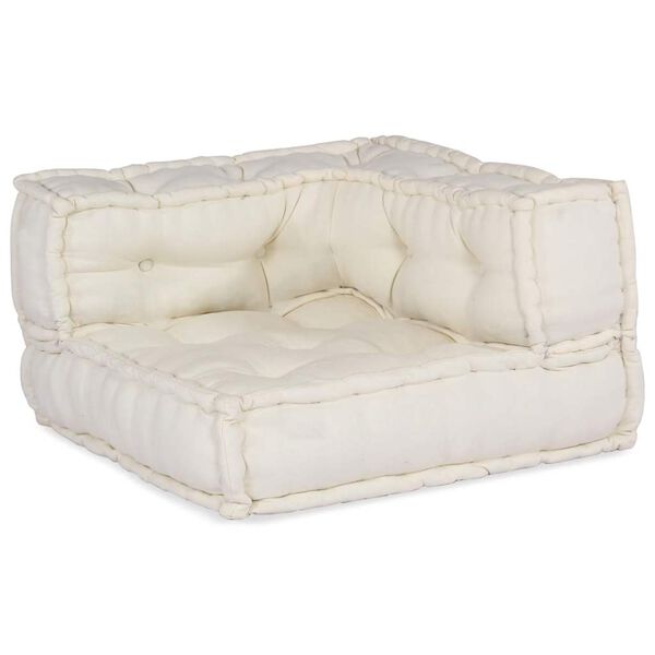 vidaXL 2-Sitzer-Modulsofa Creme 140x70x36 cm Stoff