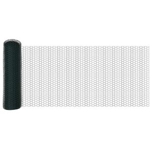 vidaXL Hexagonzaun Gr&uuml;n 0,4 x 10 m PVC