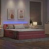 vidaXL Bett mit Stauraum und LED mit Matratze Rosa 160 x 200 cm Samt