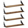 vidaXL Wandregale 4 stk. Altholz 80 x 20 x 17 cm
