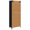 vidaXL Highboard Schwarz Eichen-Optik 69,5 x 34 x 180 cm Holzwerkstoff