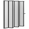 vidaXL Duschwand Schwarz 168 x 140 cm Aluminium