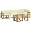 vidaXL Outdoor-Sofagarnitur 8 stk. Wei&szlig; und Creme Polyester