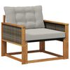 vidaXL Outdoor Mittelsofa Massives Akazienholz und Textilene Natur
