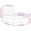 vidaXL LED Boxspringbett mit Matratze Rosa 120 x 190 cm Stoff