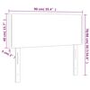 vidaXL Kopfteil Schwarz 90x5x78/88 cm Samt