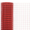 vidaXL Drahtzaun Stahl mit PVC-Beschichtung 25x0,5 m Rot