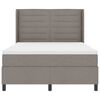 vidaXL Boxspringbett mit Matratze Taupe 160 x 200 cm Stoff