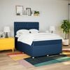 vidaXL Boxspringbett mit Matratze Blau 140x200 cm Stoff