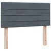 vidaXL Boxspringbett mit Matratze Dunkelgrau 90x220 cm Samt