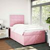 vidaXL Boxspringbett mit Matratze Rosa 120x190 cm Samt