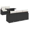 vidaXL Garten-Sofa-Set 6 Stk. Schwarz Poly-Rattan