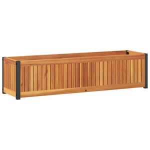 vidaXL Pflanzk&uuml;bel 110x30x27,5 cm Massivholz Akazie und Stahl