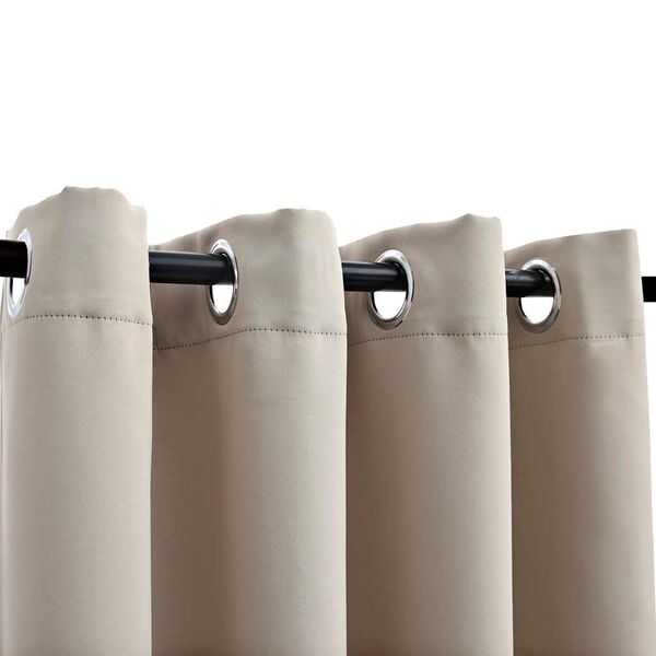 vidaXL Verdunkelungsvorhang mit Metall&ouml;sen Beige 290 x 245 cm