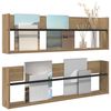 vidaXL Magazinregal 2 pcs Artisan-Eiche 100 x 12 x 30 cm Holzwerkstoff