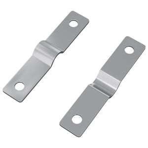 vidaXL Einschlagplatte 2 Stk. Silber 50 x 10 x 1,2 mm Eisen