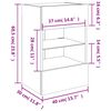 vidaXL TV-Wandschrank mit LED-Leuchten Betongrau 40x30x60,5 cm