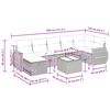 vidaXL 8-tlg. Garten-Sofagarnitur mit Kissen Braun Poly Rattan
