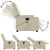 vidaXL Massagesessel mit Relaxfunktion, Kunstleder, Creme