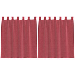 vidaXL Voile Vorh&auml;nge mit Schlaufen 2 Stk. Weinrot 140x140 cm