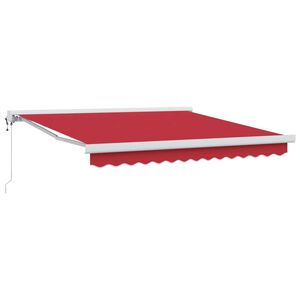 vidaXL Markise Rot 300 x 250 cm Polyester und Aluminium