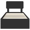 vidaXL Bettrahmen mit Kopfteil Schwarz 100 x 200 cm Holzwerkstoff